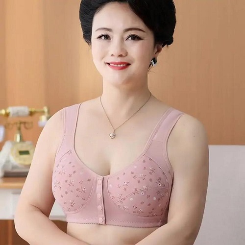 Comfortable Breathable Front Button Coverage Sports Bra