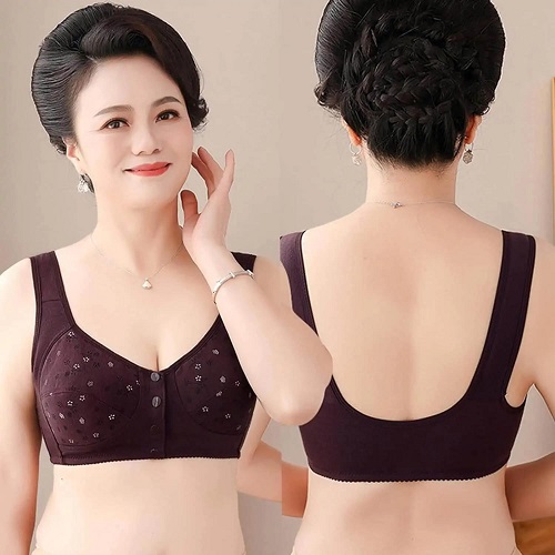 Comfortable Breathable Front Button Coverage Sports Bra