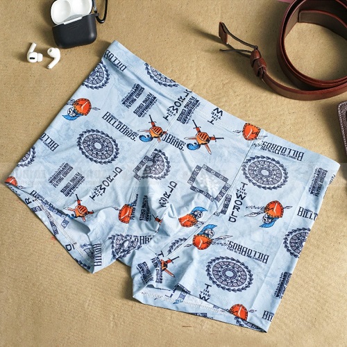 THAILAND LOT MEN BOXER ( 4 PCS PACK ) SHORTS GRAPHENE ANTIBACTERIAL ICE SILK UNDERWEAR MAN BOXER SHORTS