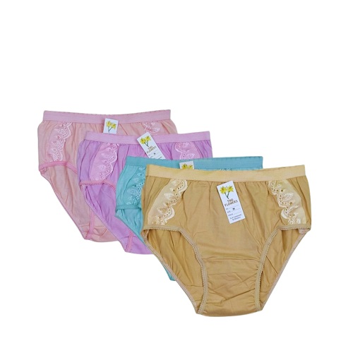 TWO FLOWER COTTON SOFT PANTY FOR WOMAN