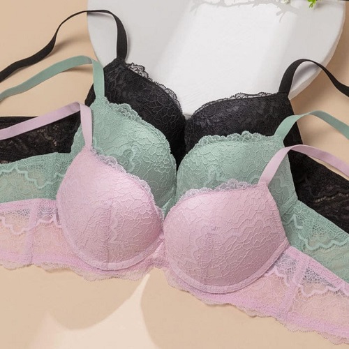 3 PCS 3 COLOR SORELLA WOMEN WIRED PUSH UP BRA