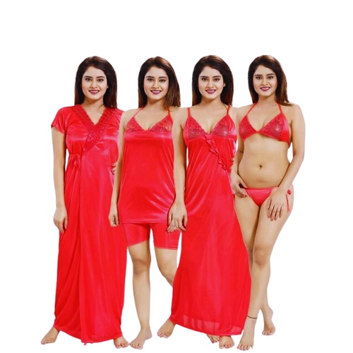 NIGHT DRESS INDIAN COTTON SOFT COMFORTABLE 6 PART LONG