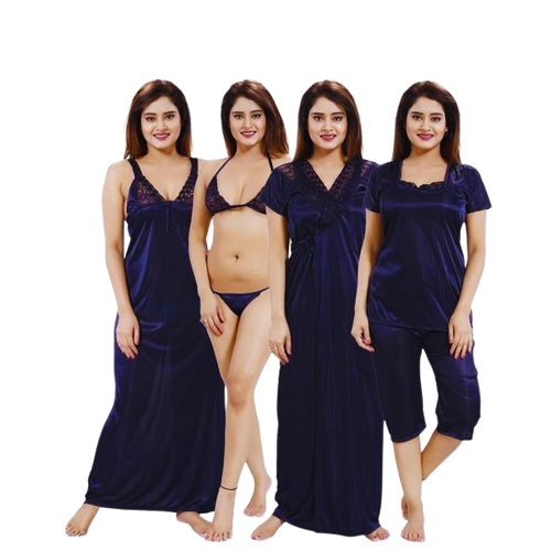 NIGHT DRESS INDIAN COTTON SOFT COMFORTABLE 6 PART LONG