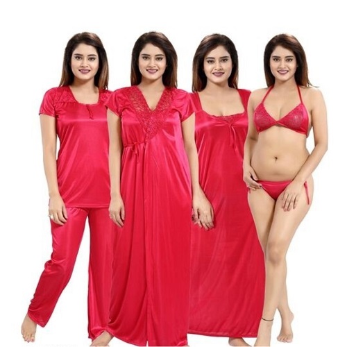 NIGHT DRESS INDIAN COTTON SOFT COMFORTABLE 6 PART LONG