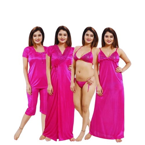 NIGHT DRESS INDIAN COTTON SOFT COMFORTABLE 6 PART LONG