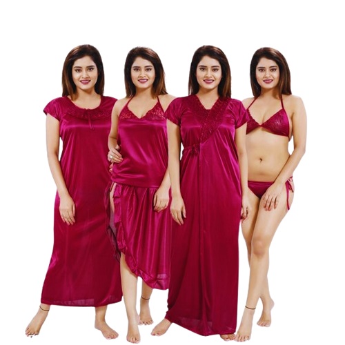 NIGHT DRESS INDIAN COTTON SOFT COMFORTABLE 6 PART LONG