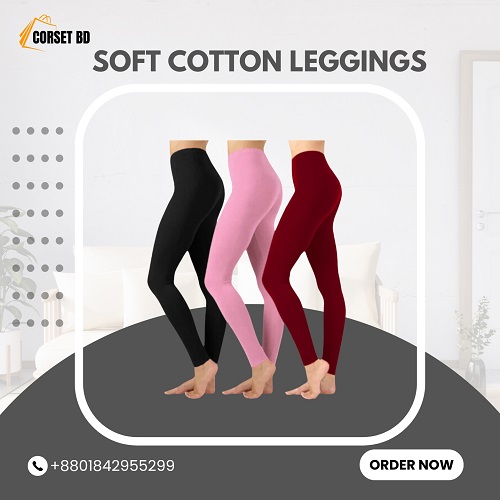 SOFT COTTON 1 PCS STRETCH LEGGINGS FOR WOMEN