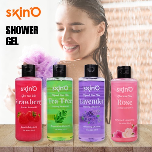 4 PCS 4 Palaver Combo Skin’O Glow Your Skin Rose Scented Shower Gel – Refreshing Floral Fragrance for Soft & Glowing Skin