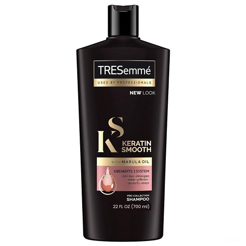 TRESemme Keratin Smooth Shampoo with Marula Oil – Frizz Control & Silky Hair Care, 700ml
